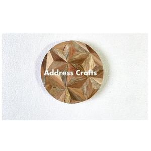 Dessous de verre gravés en bois et résine Table basse en vrac Dessous de verre ronds en bois de qualité supérieure pour décoration de table et accessoires - Product Image 3