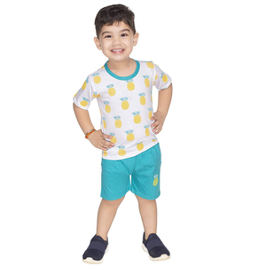 Meilleur prix de gros T-shirt en coton et en fibre de bambou pour enfants Tissu tricoté de qualité à manches courtes Vêtements d'été Style formel - Product Image 2