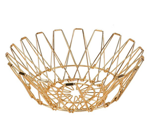 ตะกร้าอเนกประสงค์คุณภาพสูงตกแต่งด้วยสีโรสโกลด์ใหม่สำหรับใช้งานบนโต๊ะและห้องครัว - Product Image 3