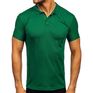 Polo à manches courtes de couleur unie pour homme, col rabattu et fermeture éclair, streetwear décontracté, hauts d'été 2022 pour homme - Product Image 1