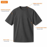 T-shirt 100 % coton pour homme, style japonais, City Boy, coupe oversize, col rond, été, séchage rapide, streetwear, vente en gros, personnalisable