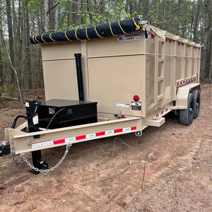 Remorque à benne basculante de 7' x 20' pour machines agricoles, remorque de tracteur agricole bon marché avec essieu, pneu, moteur en état neuf ou d'occasion, vente - Product Image 1