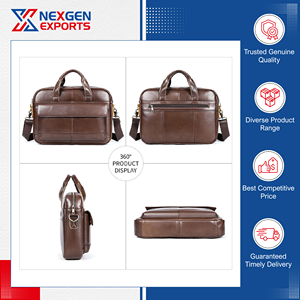 Vente exclusive de sac pour ordinateur portable en cuir PU imperméable de grande capacité et de qualité supérieure avec fermeture éclair à un prix attractif - Product Image 4