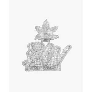 จี้และชาร์มโมอิสซาไนต์ทองคำขาว 14K แบบสั่งทำพิเศษจาก BW - Product Image 2