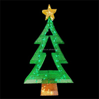 Outdoor 3D Kreative Moderne Feiertags-LED Glitzer Weihnachtsbaum Motiv-Lichtskulptur für Kommerzielle Einkaufszentrum-Dekorationen
