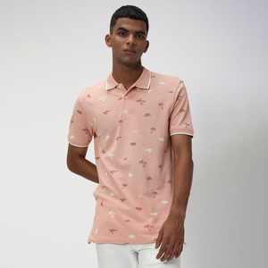 Polos de hombre de talla grande de tendencia superior, tela de punto de algodón 100%, Impresión de logotipo personalizado, ropa informal inteligente OEM - Product Image 1