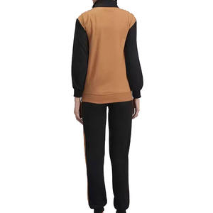Sudaderas y pantalones de chándal con cremallera y cuello redondo para mujer de color elegante único, chándales con cierre de cremallera más vendidos para mujer - Product Image 4