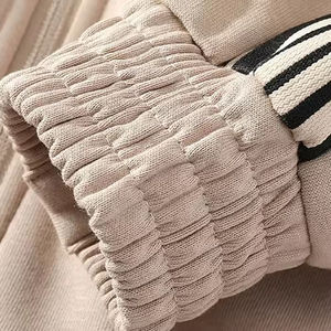 ชุดวอร์ม2ชิ้นเสื้อฮู้ดผ้าฟลีซและกางเกงกันหนาวสำหรับผู้หญิงผ้าแห้งง่ายเป็นมิตรกับสิ่งแวดล้อมฤดูใบไม้ร่วงและฤดูหนาว - Product Image 5