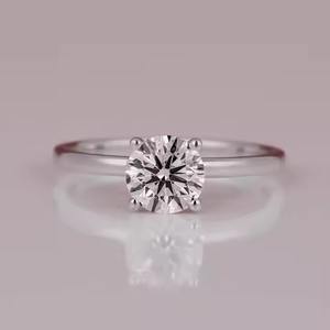 แหวนเพชรเม็ดเดี่ยวสีทองสำหรับเด็กผู้หญิงสำหรับงานหมั้นสุดหรูแหวนเพชรเม็ดเดี่ยวสีทองเพชรสำหรับผู้หญิง - Product Image 2