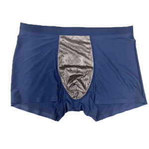 Ropa interior de punto de fibra plateada para hombre, rentable, Calzoncillos Bóxer con logotipo bordado, pantalones cortos de protección de estilo adulto personalizables - Product Image 4