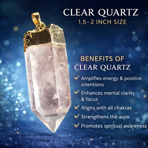 Pendentif en quartz clair naturel de haute qualité, pointe de cristal non polie, chakra de guérison, pierre énergétique, collier gravé 40-50 mm - Product Image 2