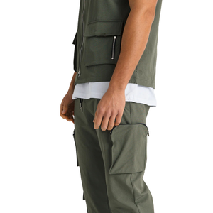 Pantalones Cargo Casuales para Hombre de Alta Calidad, Venta al por Mayor Personalizada, Ligeros, de Poliéster, con Bolsillos Laterales, Cintura Media, Corte Recto, Ecológicos - Product Image 5