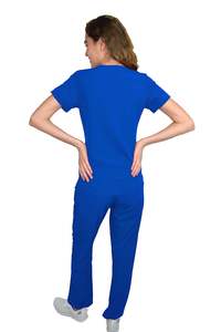 Respirant Coton Scrubs Uniforme Ensembles Pour Femmes Scrubs Médicaux Survêtement Pantalon Soins Infirmiers Scrubs Hôpital Médecin Uniforme En Gros - Product Image 4