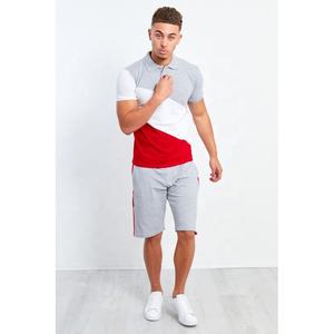 Chándal de verano de algodón 100% personalizado de estilo informal Unisex para hombre, camiseta bordada de 2 piezas, pantalones cortos, conjuntos gemelos, patrón sólido Terry - Product Image 1