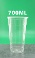 Vente en gros de gobelets à café jetables transparents en plastique PP,PE avec logo imprimé Tasses à bulles Tasses en plastique pour boissons froides fabriquées au Vietnam