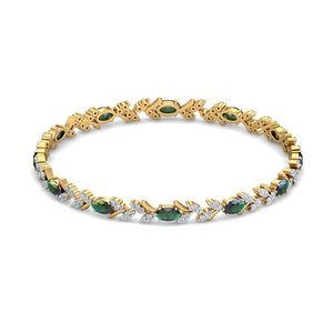 AJRETAIL Bracelet en diamant naturel 4.44ct Cascade dorée de couleur HI VS-SI or jaune-Bracelets de qualité fine - Product Image 4