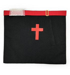 Scottish Rite 18th Degree Ethnic Regalia Set Custom Apron and Collar Velvet <b>Machine</b> Embroidery Wholesale - Product Image 4
