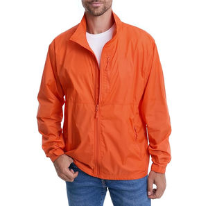 Chaqueta Impermeable Ligera de Nailon para Hombre, Estilo Formal con Cuello Alto, Cortavientos con Cremallera, Transpirable y Duradera para Senderismo de Primavera - Product Image 1
