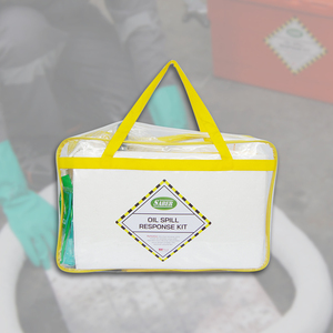 Kit anti-déversement d'hydrocarbures écologique de 45 litres avec sac souple, système de nettoyage et de confinement industriel portable (100 % polypropylène) - Product Image 1
