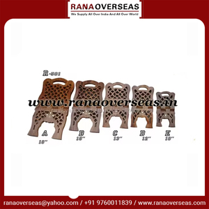 Soporte para Libros Sagrados de Madera Pulida Hecho a Mano Tradicional, Tallado con Incrustaciones de Latón en Forma de Estrella, Estilo Antiguo, Corán, Ecológico, Multifuncional - Product Image 3