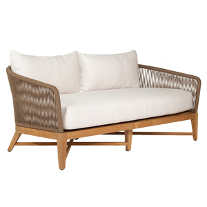 Ezio Modern tasarım kahverengi Finish ile katı ahşap <span class=keywords><strong>2</strong></span>-Seater Bronte açık kanepe - Product Image 6