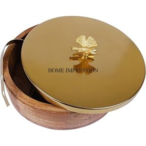 Aluminio fundido hecho Color plata brillante pulido Interior y madera hecho diseñador único esmalte acabado Chapati cazuela suministro - Product Image 5