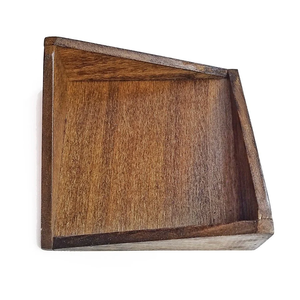 Posavasos cuadrado de madera para bebidas, soporte único para mesa de restaurante, para té y café - Product Image 5