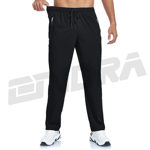 Pantalon de jogging doublé en polaire pour hommes pantalon de survêtement à jambe large et à fond ouvert pantalon d'entraînement décontracté Gymwear Streetwear Fitness vêtements de sport - Product Image 2