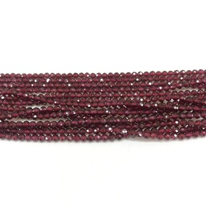 AAA <b>Red</b> Garnet <b>Beads</b> 3mm/4mm Round Faceted Micro Loose & Strand <b>Beads</b> Third Party Certified for Jewelry Making - Product Image 4