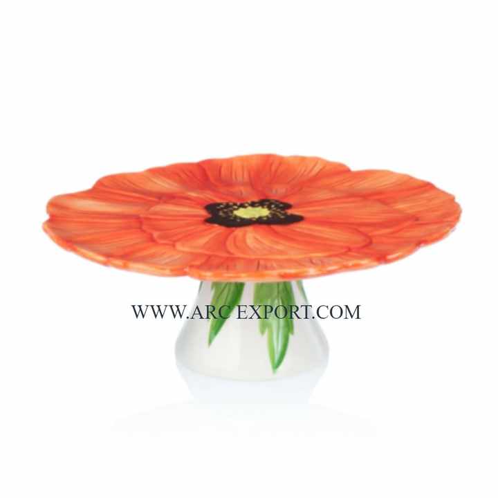 Leaf Designing 2 Tier Enamel Work Cake Serving Stand Hot Selling Wedding Anniversary Party Table Decoration Cake Display Stand