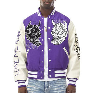 Dernier modèle Vestes pour hommes de haute qualité Varsity Letterman Veste universitaire de baseball personnalisée à manches en cuir 100% laine pour l'hiver - Product Image 5