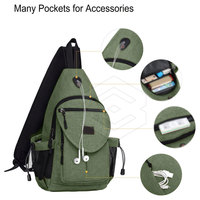 Bolso Bandolera Clásico de Nailon Ligero, Diseño a Rayas, Estilo Minimalista, Correa Ajustable, Opciones Personalizables