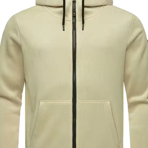 Fabricant de vêtements en gros, sweat-shirt à capuche vintage noir, sweat-shirt à fermeture éclair intégrale personnalisé, sweat-shirt basique en coton mélangé pour homme - Product Image 6