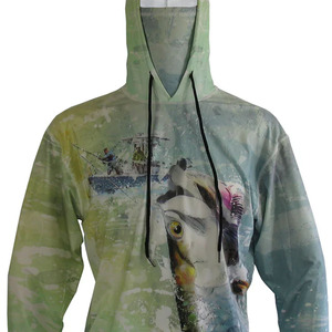 Camisetas de Pesca Ligeras con Capucha para Hombre, Camiseta de Manga Larga con Capucha, Logotipo Personalizable, Transpirable, Impermeable - Más de 50 Unidades Bajo Demanda - Product Image 5