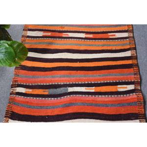 Handmade Traditional Orange Red 3.1x7.6ft Turkish <b>Rug</b> Large Area Abstract Pattern Rectangle <b>Rugs</b> for Bedroom Hallway <b>Bedside</b> Use - Product Image 5