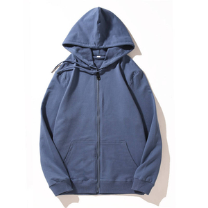 Sweat à capuche de luxe surdimensionné pour hommes en coton épais Streetwear d'hiver avec fermeture à glissière Logo personnalisé brodé sweat à capuche chaud - Product Image 3