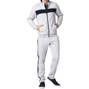 เสื้อแจ็คเก็ตผู้ชายคอตั้งแบบมีสีตัดกัน เอวยางยืด ระบายอากาศได้ดี ผลิตจากผ้าฟลีซ โพลีเอสเตอร์/คอตตอน สำหรับฤดูหนาว พร้อมกางเกงวอร์มขายาวสำหรับวิ่งจ๊อกกิ้ง - Product Image 2