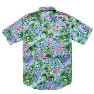 Chemise hawaïenne pour homme à manches courtes, imprimé floral tropical, boutonnée, chemise de vacances, tissu popeline respirant, style été - Product Image 2