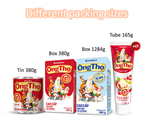 Vinamilk - Ong Tho ยี่ห้อ-ฉลากสีขาวสีแดง-นมข้นหวาน-หลอด165กรัม X 24หลอดต่อกล่อง - Product Image 4