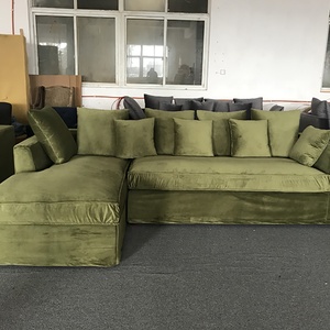 MRS WOODS vendita calda moderna classica componibile Chesterfield divano in velluto verde mobili <span class=keywords><strong>soggiorno</strong></span> - Product Image 5
