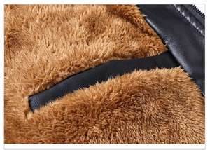 Veste en cuir pour homme avec poche avant, veste en cuir pour homme personnalisée, matière intérieure en fourrure, veste pour homme - Product Image 6