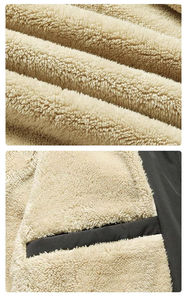 Parka d'hiver pour homme, formel, uni, en polaire, col montant, fermeture éclair, épais, chaud, brodé, spandex/organique, ODM - Product Image 3