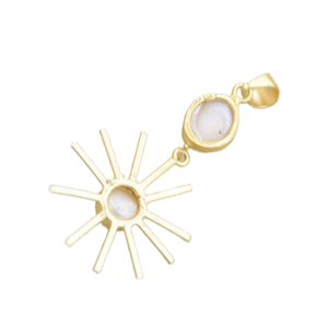 ต่างหูพรีเมียมประดับด้วยพลอยกึ่งมีค่า ชุบโรเดียม งานฝีมือคุณภาพสูง - Product Image 2