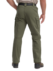 Venta al por mayor pantalones Cargo hombres invierno Softshell cálido pantalones y pantalones de hombre, impermeable polar ropa de caza senderismo pantalones tácticos - Product Image 6