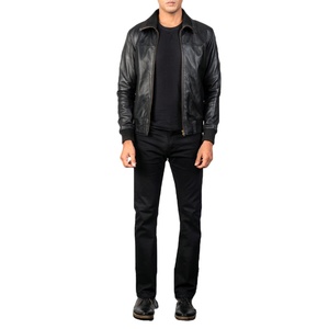 High Quality Men's <b>Slim</b> <b>Fit</b> Leather <b>Jacket</b> Latest Design Winter Casual Wear New Arrival <b>jacket</b> for men - Product Image 1