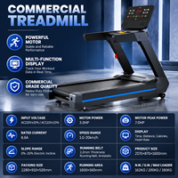 Tapis roulant commercial BN Factory Direct Supply, moteur silencieux, entraînement cardio, salle de sport, machine d'exercice