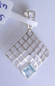 Shah Gems Handmade 925 Sterling Silver <b>Pendant</b> with Natural Sky Blue Topaz Bezel Set <b>Emerald</b> Cut Metal Jewelry for Women - Product Image 1