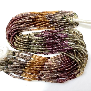 Tundru Naturel Grenat Facettes Rondelle Forme Perles En Gros Perles De Pierre pour La Fabrication De Bijoux - Product Image 3