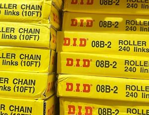 Cadena de rodillos auténtica DID de Japón, 08B-2 (10 pies, 240 eslabones), estándar europeo, plazo de entrega de 180 días - Product Image 1