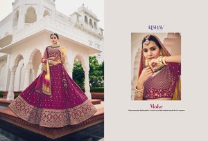 Wedding Indian Ethnic Wear Heavy Viscose <b>Fabric</b> Bridal Lehenga Choli with Embroidery & Sequins <b>Net</b> Dupatta Lehenga - Product Image 5